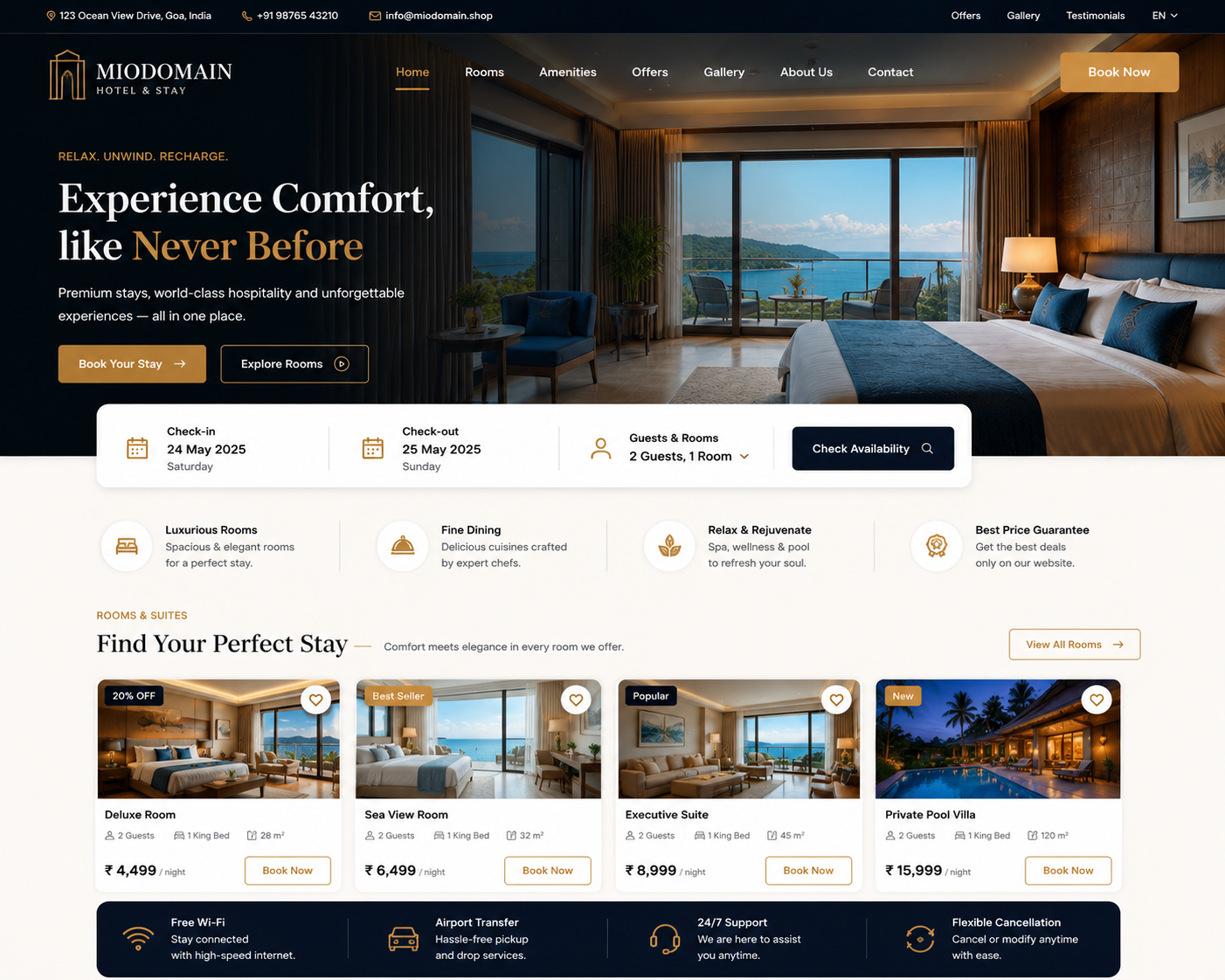 Hotel & Stay website preview